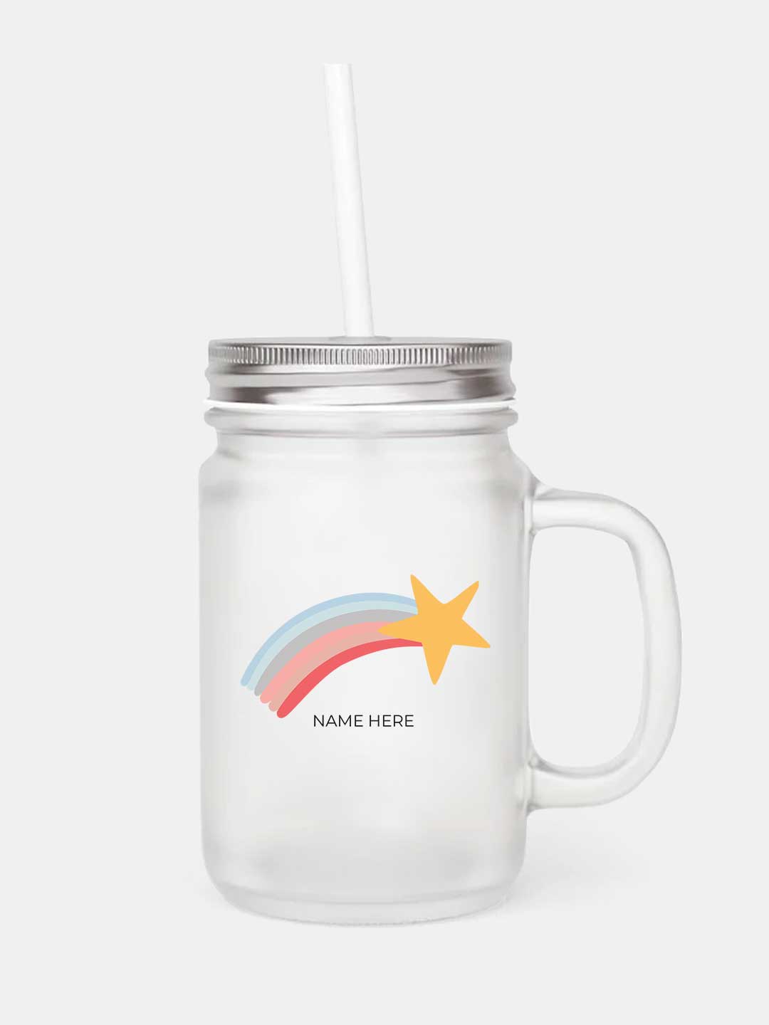 BKC Shooting Star - Mason Jar Frosted Glass 325 ml