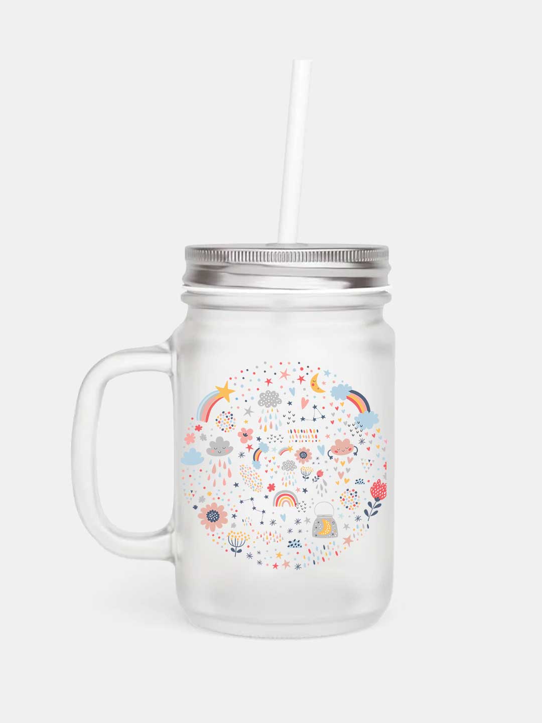 BKC Shooting Star - Mason Jar Frosted Glass 325 ml