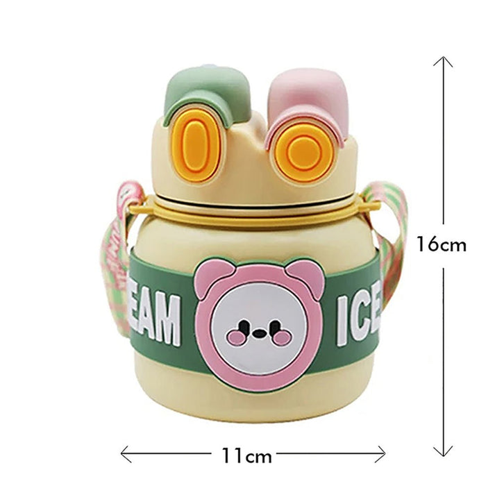 Little Surprise Box Yellow 2 Way Lid Style Icecream Theme Kids Water Bottle, 850Ml