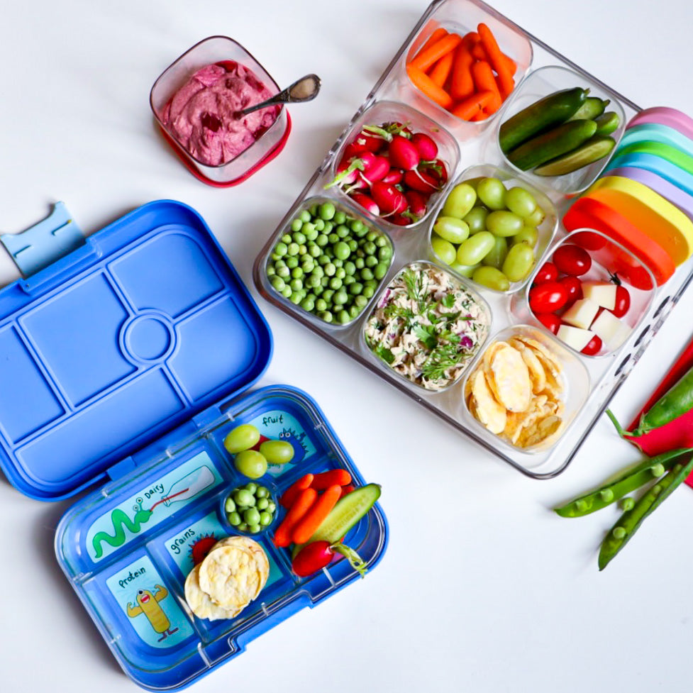 Yumbox 6 Section Original- True Blue Funny Monsters