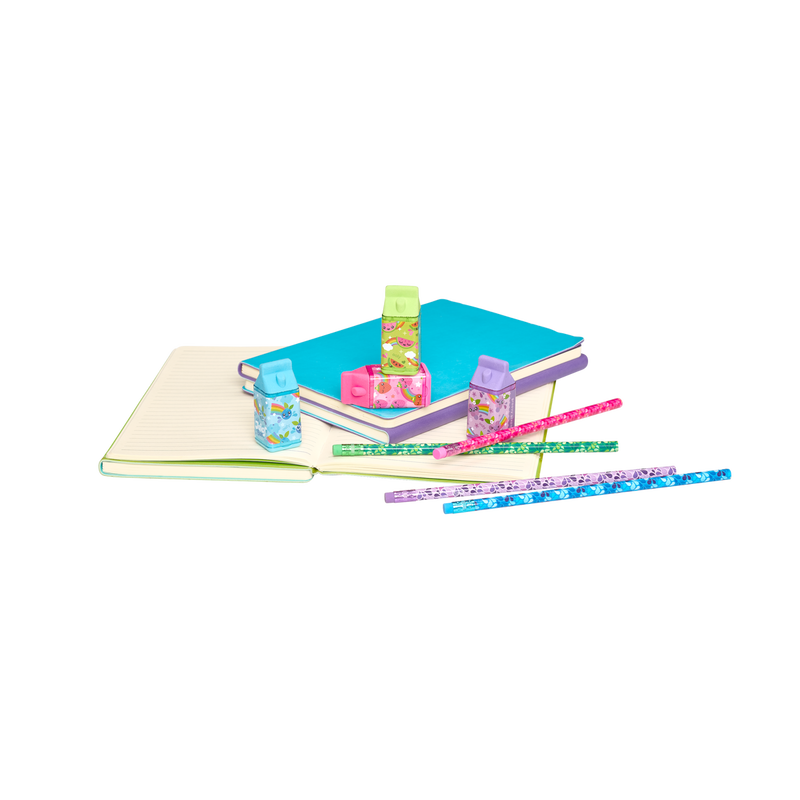 Lil' Juicy Box Scented Erasers + Sharpeners