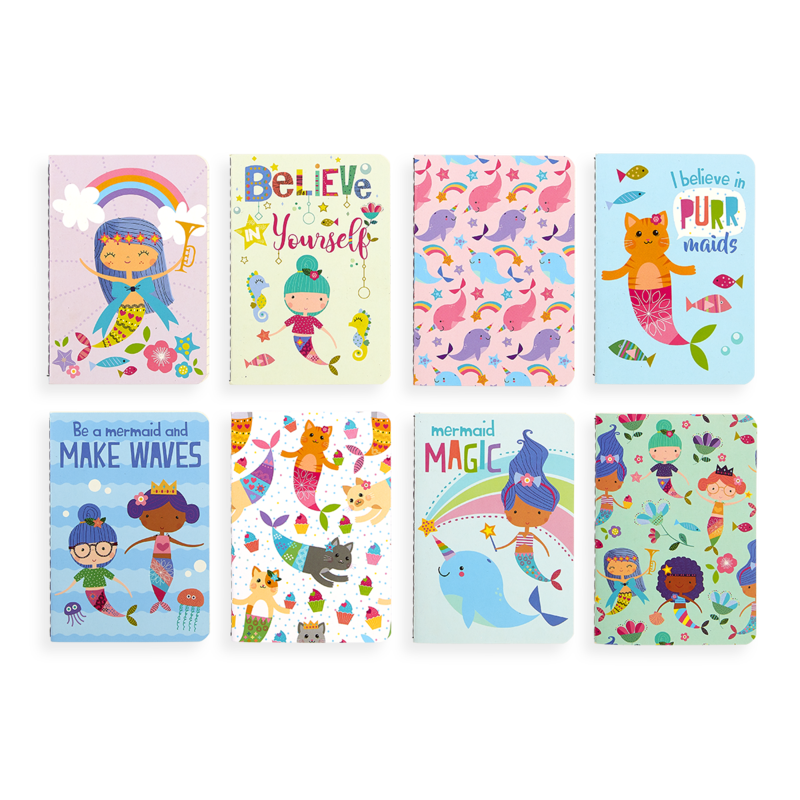 Mini Pocket Pal Journals - Set of 8 - Mermaid Magic