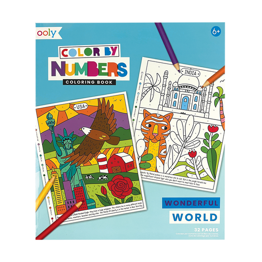 Color By Number Coloring Book- Wonderful World