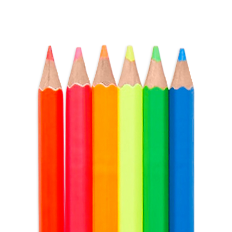 Jumbo Brights Neon Colored Pencils - Set of 6