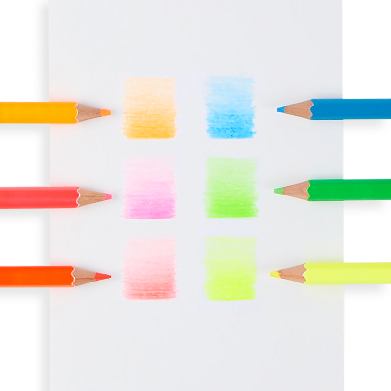Jumbo Brights Neon Colored Pencils - Set of 6