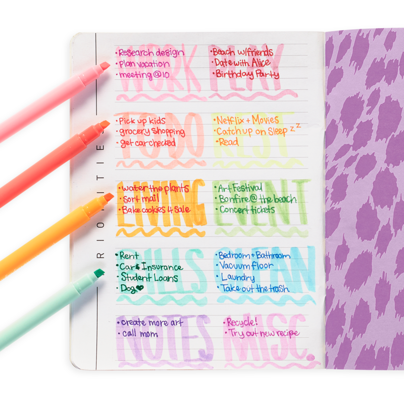 Pastel Mints Scented Highlighters - Set of 10