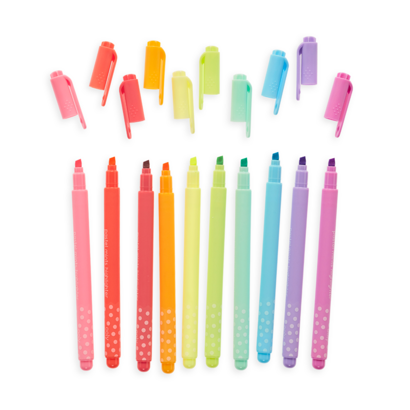 Pastel Mints Scented Highlighters - Set of 10