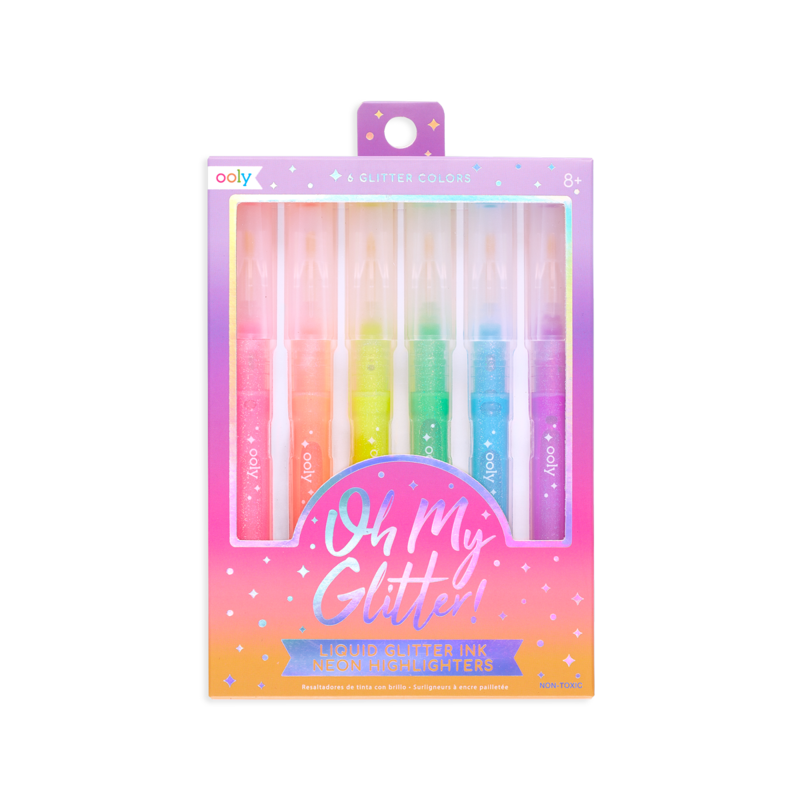 Oh My Glitter! Liquid Neon Highlighters - Set of 6