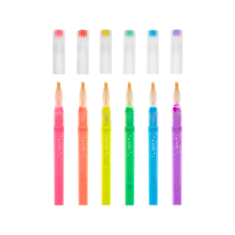 Oh My Glitter! Liquid Neon Highlighters - Set of 6