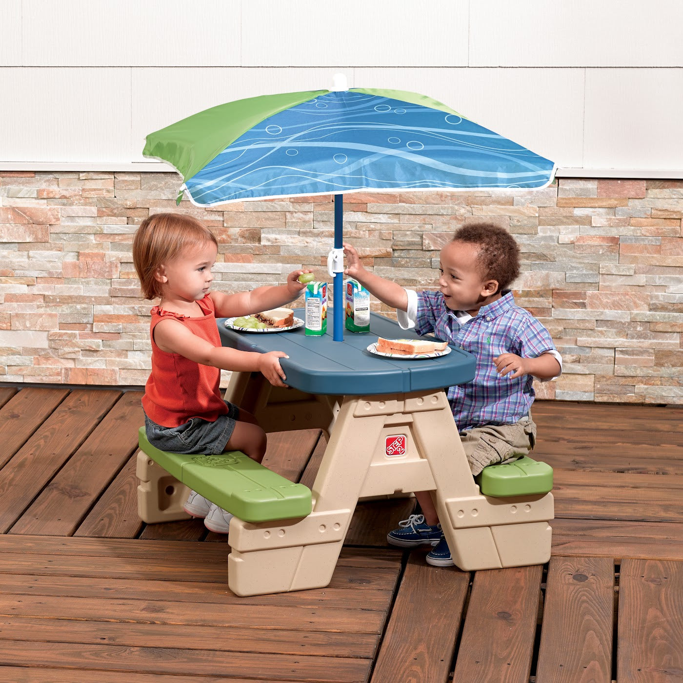 little tikes patio umbrella Easy Store Jr. Play Table with - Blue\Green Ages 2 years Market Umbrella Little Tikes Outdoor