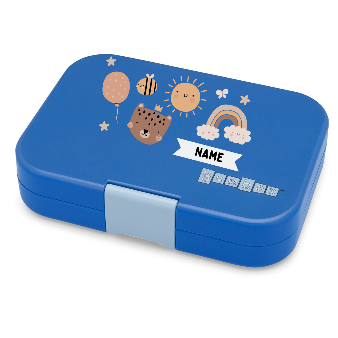 Yumbox 6 Section Original- True Blue Funny Monsters