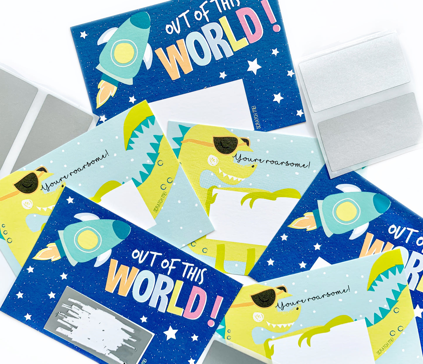 Scratch Off Notes - Dino Space