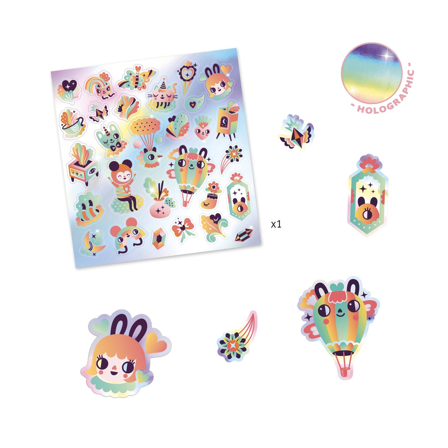 Holographic Stickers - Lovely Rainbow