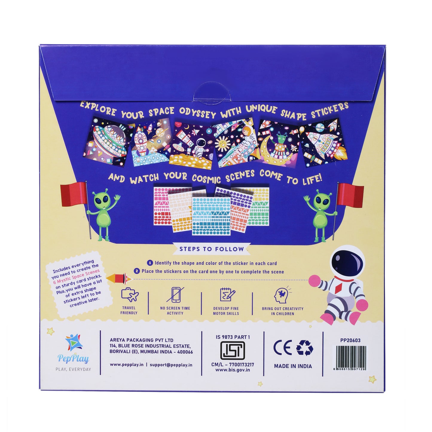 Educational Shape Sticker - Space Explorers