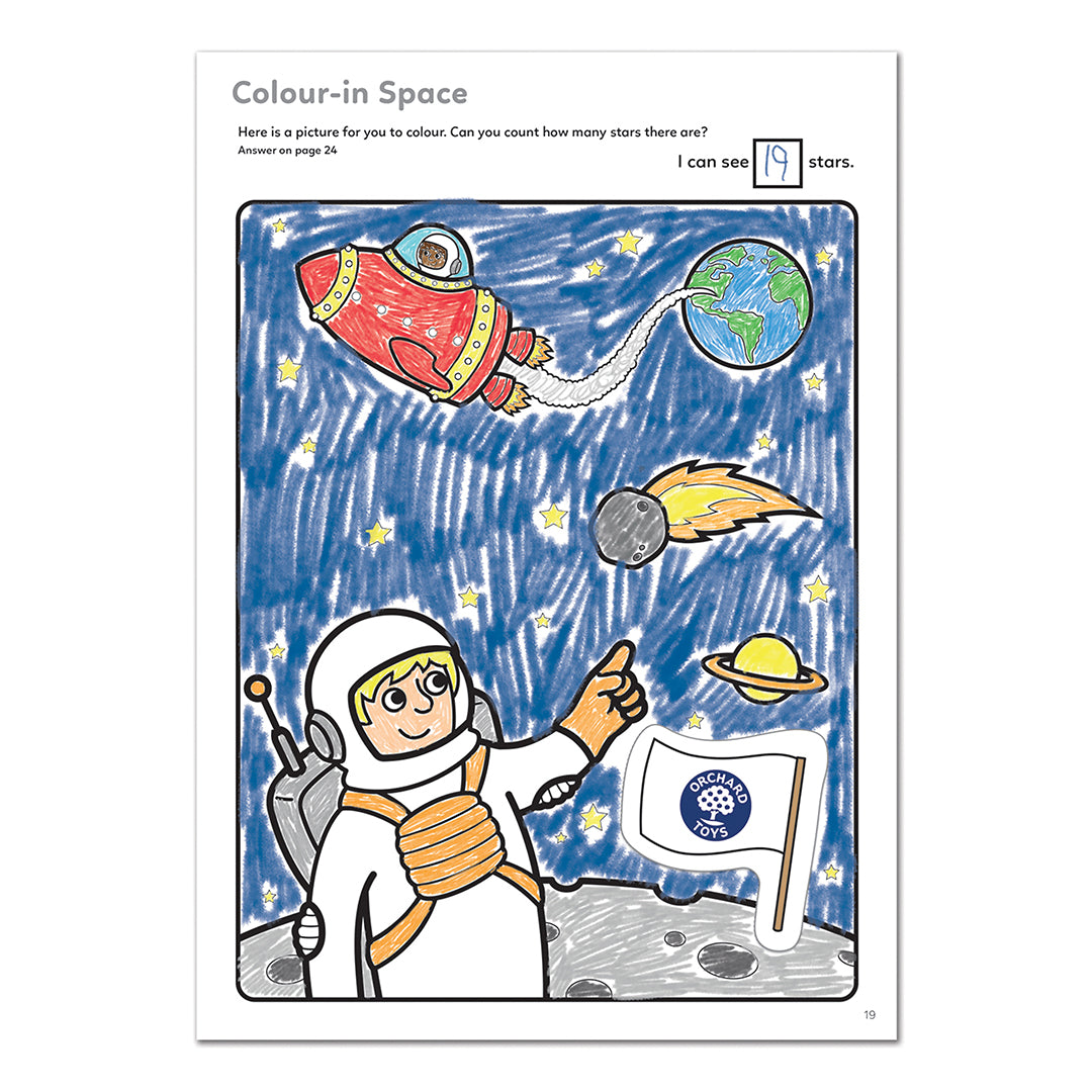 Outer Space Sticker Colouring Book