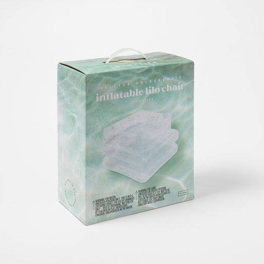 Inflatable Lilo Chair Glitter - Holographic