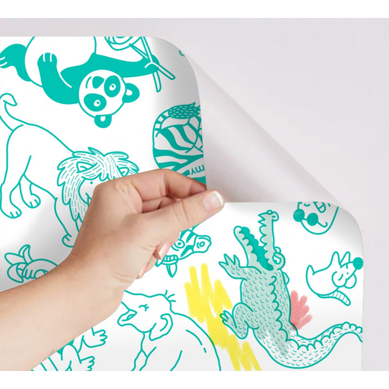 Stick-It Decorative Colouring Roll - Animals