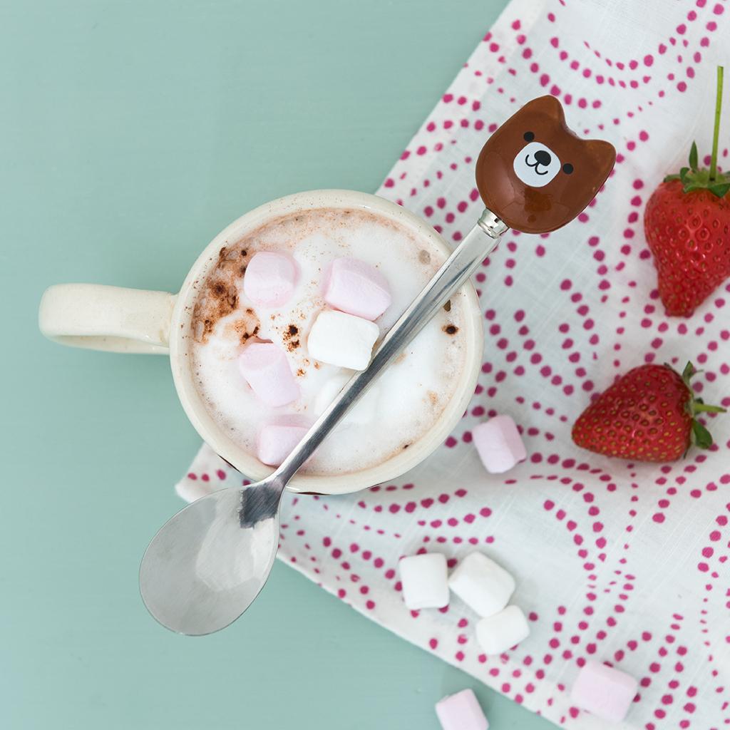 Bruno the Bear Hot Chocolate Spoon