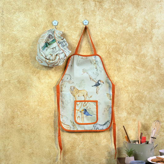Baby It’S A Wild World Apron - Little Chef Duo Set