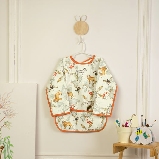 Baby It's A Wild World Little Artist Apron (With Sleeves)