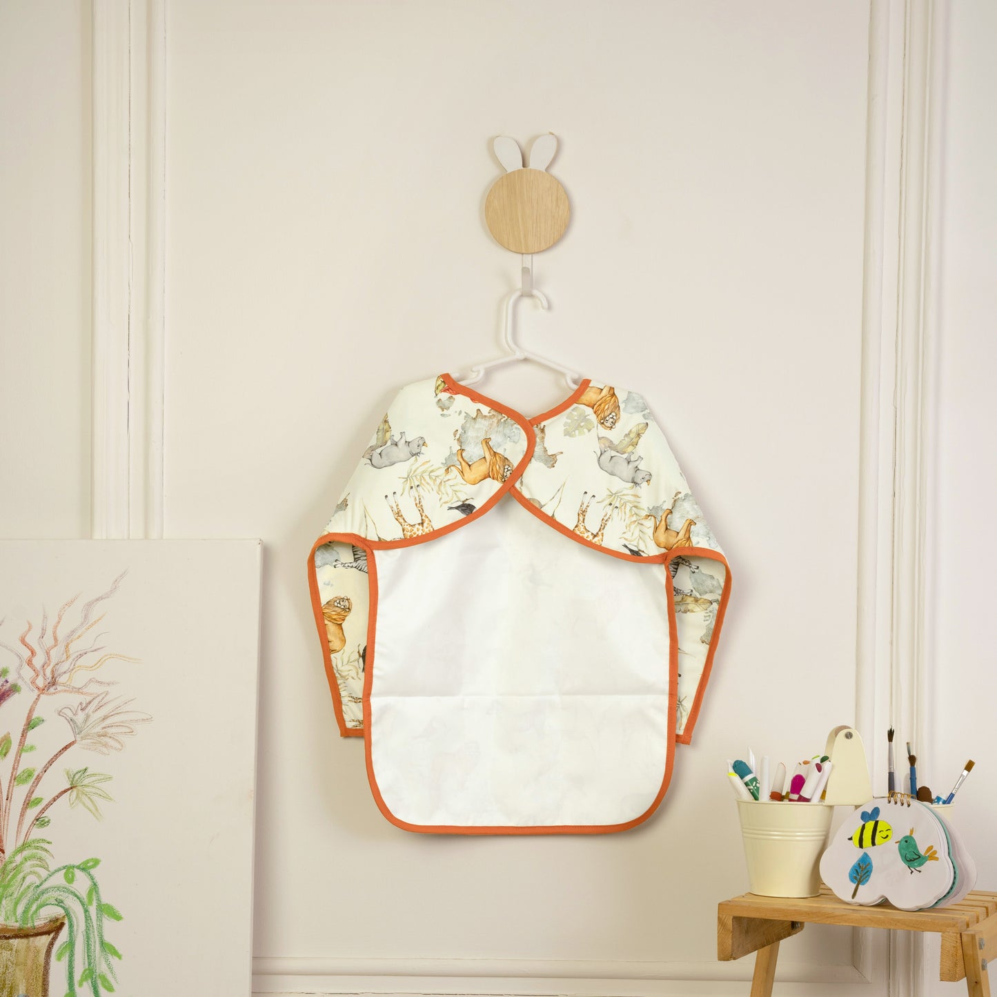 Baby It's A Wild World Little Artist Apron (With Sleeves)