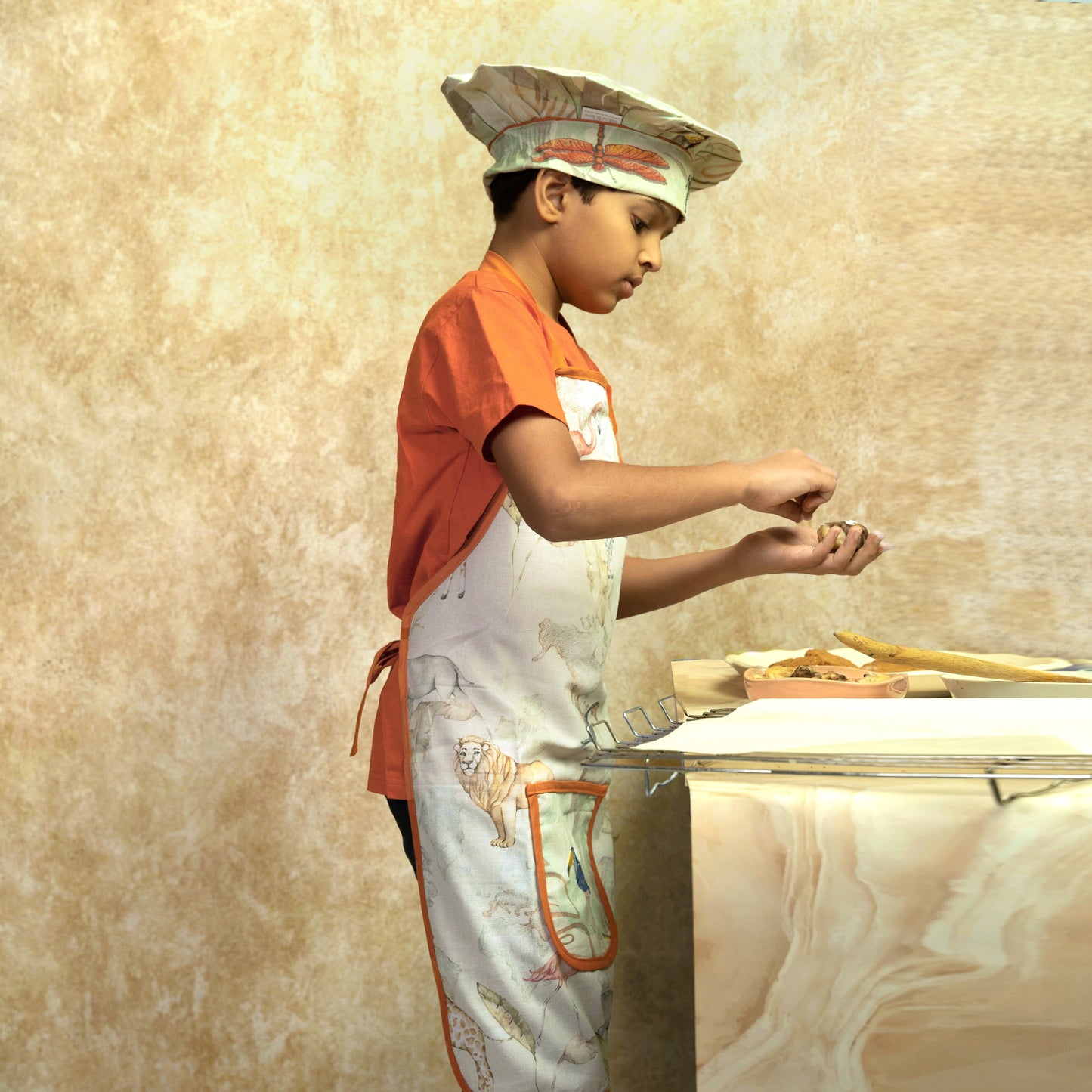 Baby It’S A Wild World Apron - Little Chef Duo Set