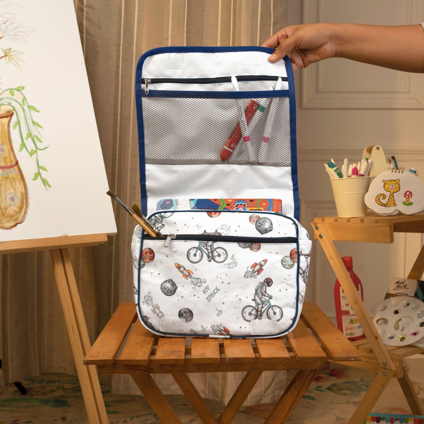 To The Moon And Back Little Artist Art Bag