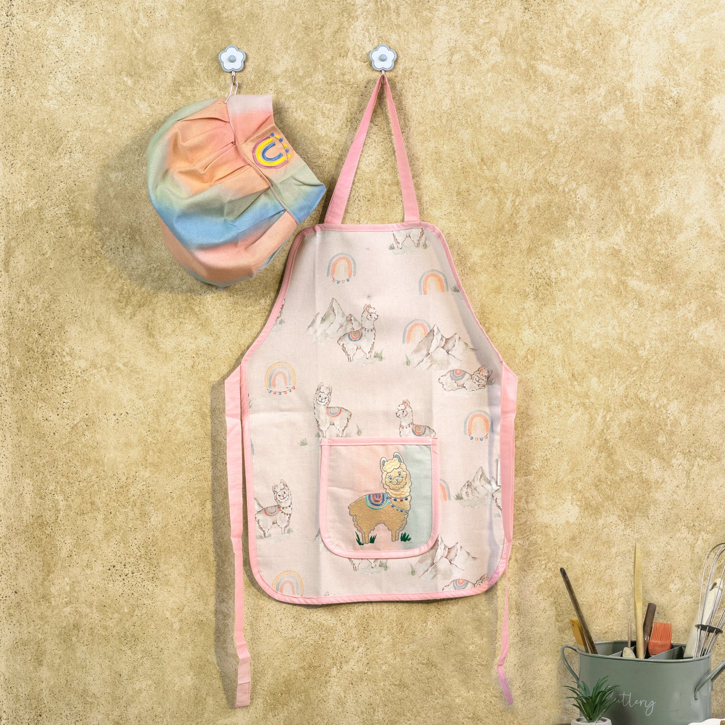 Ooh La Llama Apron Set - Little Chef Duo Set