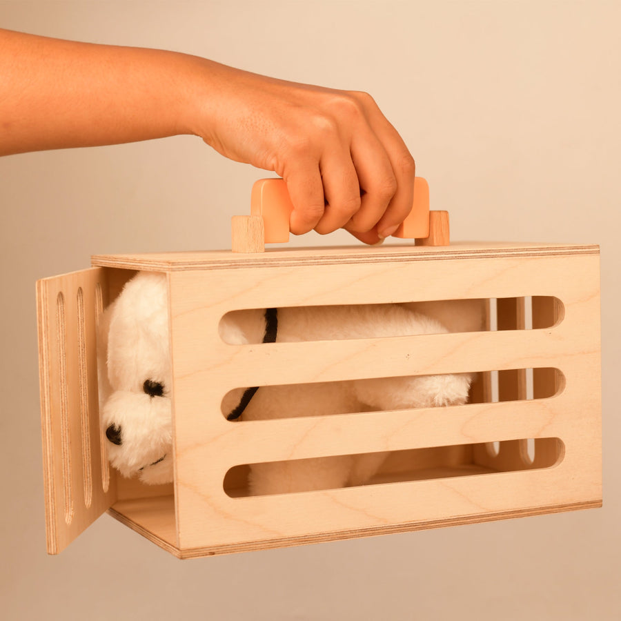 PlayBox Pet Grooming Play Set Wooden Toy | Pretend Play Toddler & Kids Baby Toys