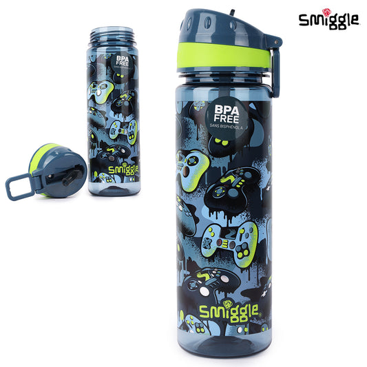 Smiggle Vivid Drink Up Plastic Drink Bottle Grey, 3Y+