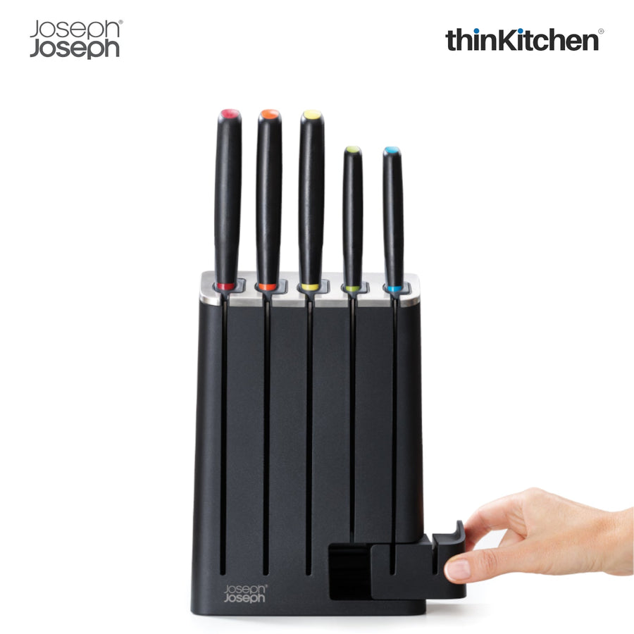 thinKitchen™ Joseph Joseph Elevate Knives 5-piece SlimBlock Knife Set