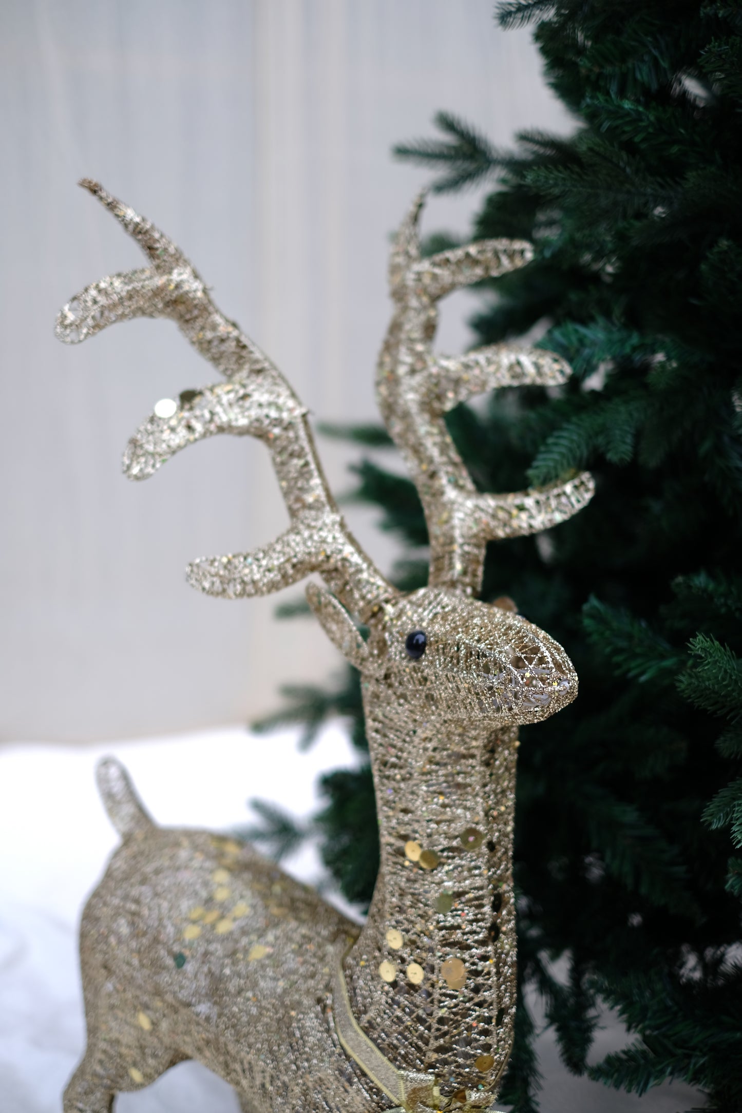 Rudolph, Shimmering Gold LED Reindeer Decoration by SWEN - 1.2 M