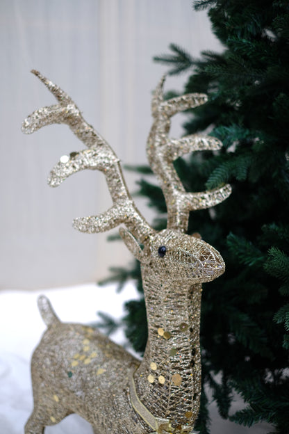 Rudolph, Shimmering Gold LED Reindeer Decoration by SWEN - 1.2 M