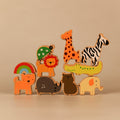 Playbox Wodden Zoo Tower | Balancing Activities Toy | Great Gift for Kids and Toddlers | Wooden Animal Stacking Toys