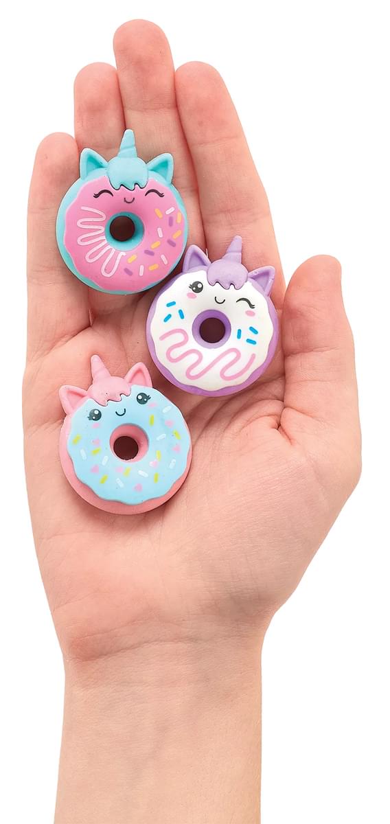 Magic Bakery Unicorn Donuts Scented Erasers - Set of 3