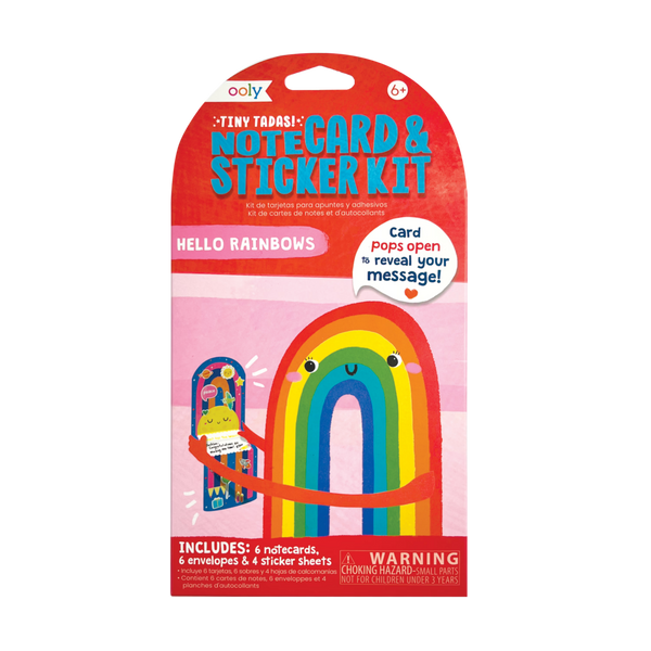 Tiny Tadas! Note Cards & Sticker - Hello Rainbows