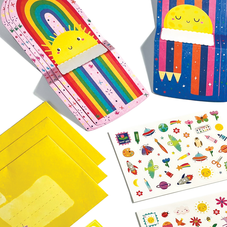 Tiny Tadas! Note Cards & Sticker - Hello Rainbows