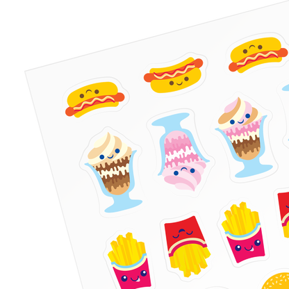 Stickiville Fast Food Stickers - Vinyl