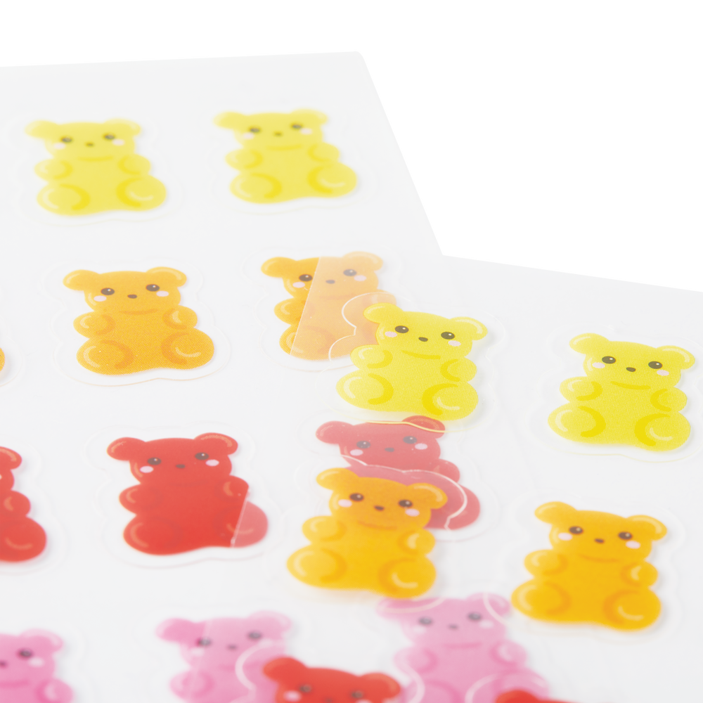 Stickiville Stickers: Gummy Bears - Skinny (2 Sheets)