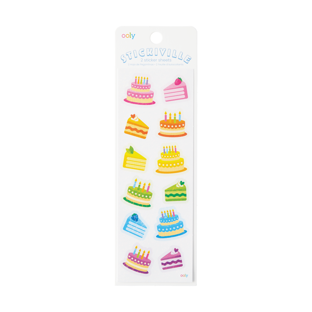 Stickiville Stickers: Birthday Cakes - Skinny (2 Sheets)
