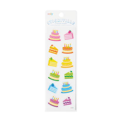 Stickiville Stickers: Birthday Cakes - Skinny (2 Sheets)
