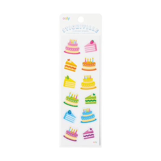 Stickiville Stickers: Birthday Cakes - Skinny (2 Sheets)
