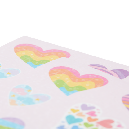 Stickiville Stickers: Rainbow Hearts - Skinny (2 Sheets)