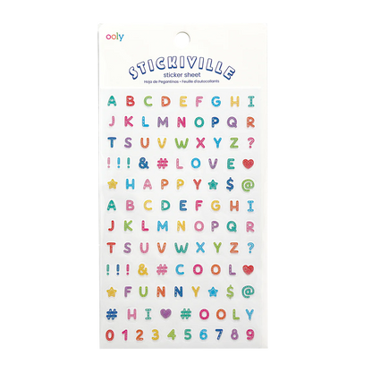 Stickiville Stickers: Alphabets - Standard (1 Sheet)
