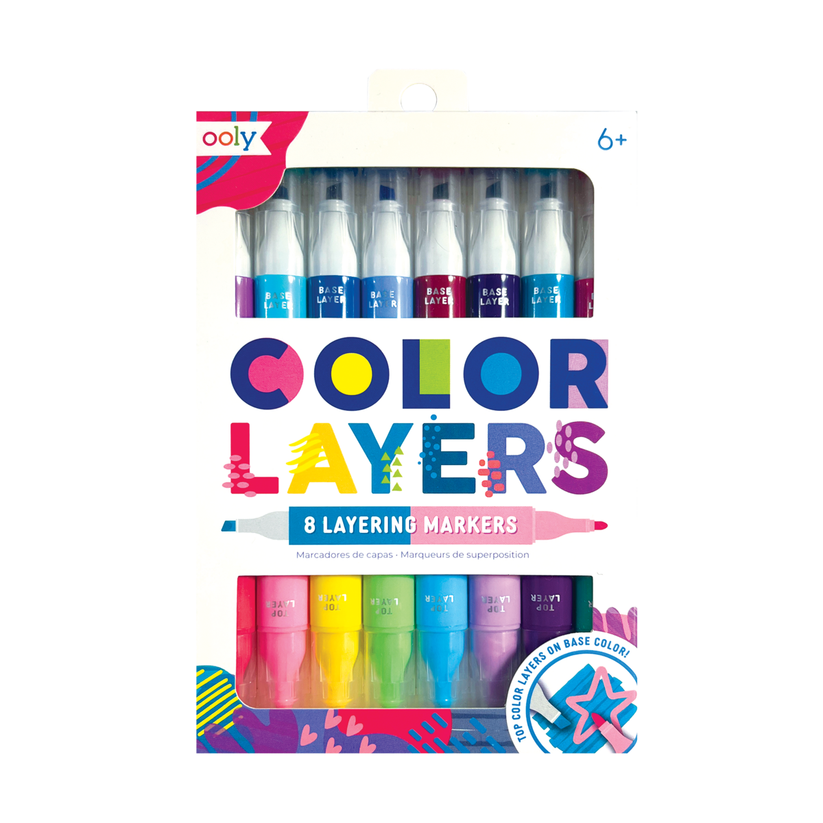 COLOR LAYERS DOUBLE ENDED LAYERING MARKERS SET OF 8