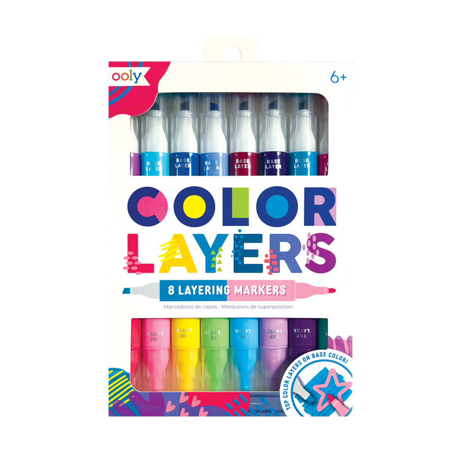 COLOR LAYERS DOUBLE ENDED LAYERING MARKERS SET OF 8