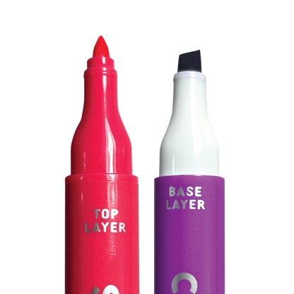 COLOR LAYERS DOUBLE ENDED LAYERING MARKERS SET OF 8