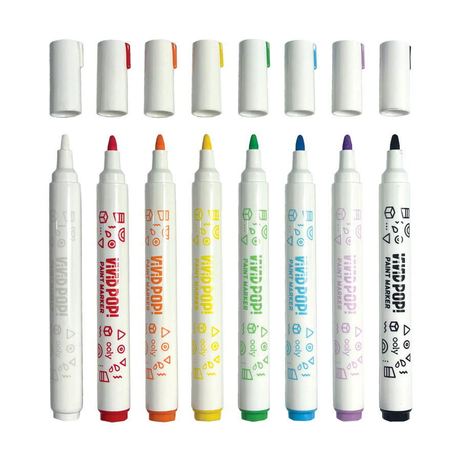 Vivid Pop! Water Based Paint Markers - Set of 8