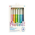 Noted! 2-in-1 Micro Fine Tip Pen And Highlighters - Set of 6