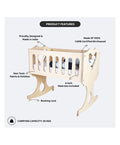 SWEN wooden Rocking Baby Bassinet OLIVER